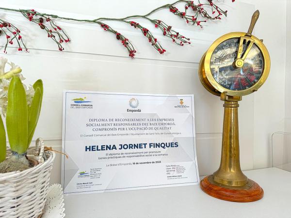 Helena Jornet Finques est à nouveau reconnue comme entreprise socialement responsable