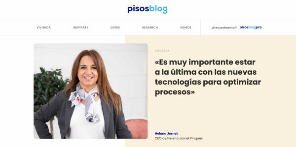 The real estate portal pisos.com interviews Helena Jornet