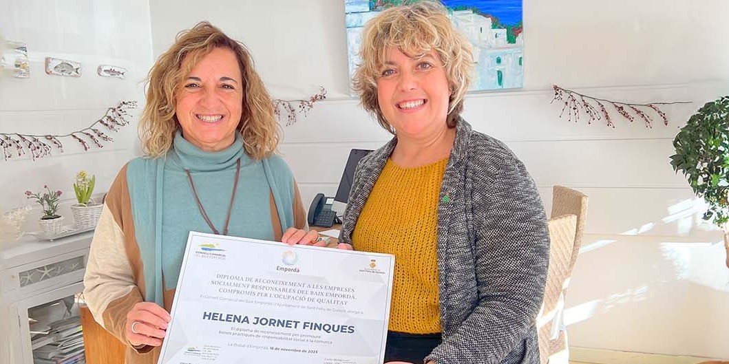Helena Jornet Finques torna a rebre el reconeixement com a empresa socialment responsable